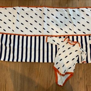 Pottery Barn Kids baby onesie and blanket